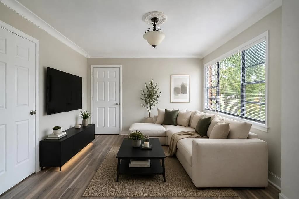 Staged living room